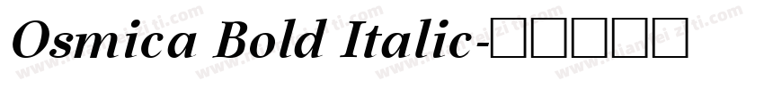 Osmica Bold Italic字体转换